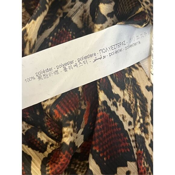 Zara Satiny Animal Print Midi Skirt Set  S/M - Picture 8 of 10